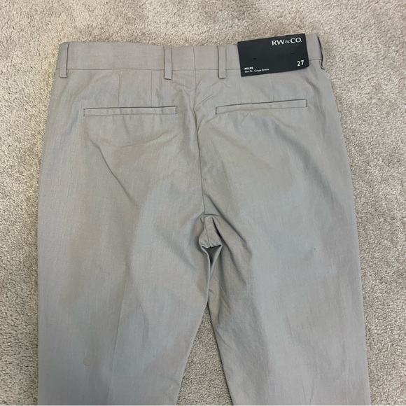 RW&CO men’s tan beige Miles Slim Fit pants Sz 27 NWT - Picture 4 of 11